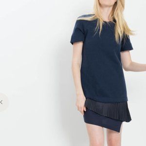 Derek Lam 10 Crosby Sweatshirt 2-in-1 dress in Navy